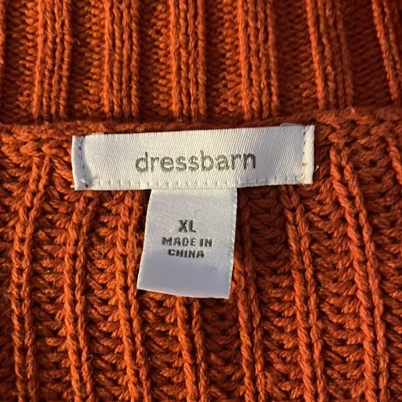 Dress Barn XL burnt orange sweater, one snap in front, bell sleeves. - Picture 8 of 8